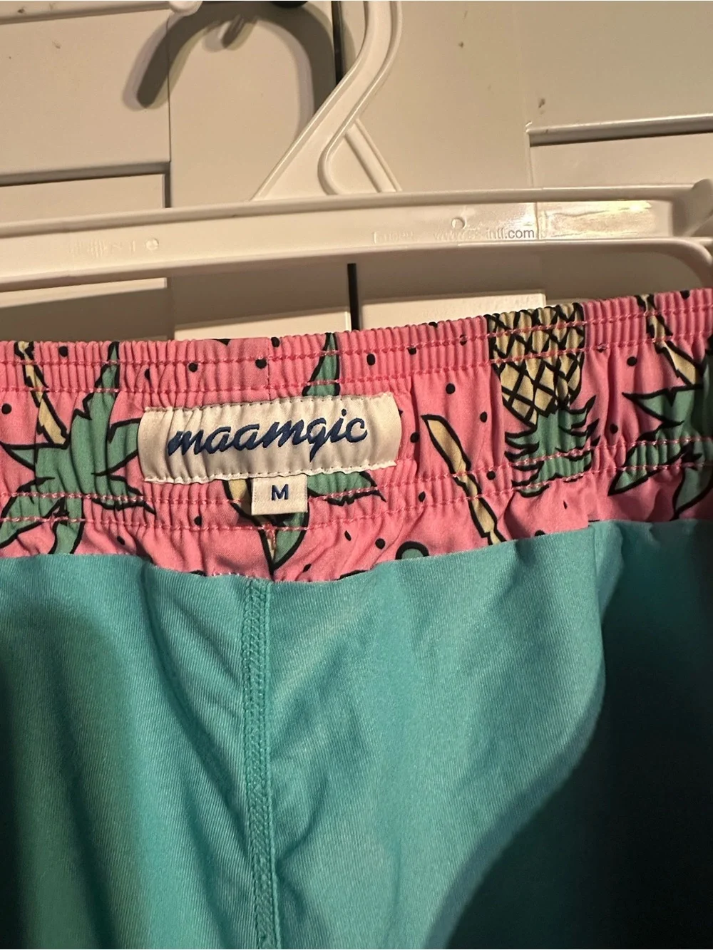 Maamgic Tropical Pink Pineapple Swim Trunks - Size Medium